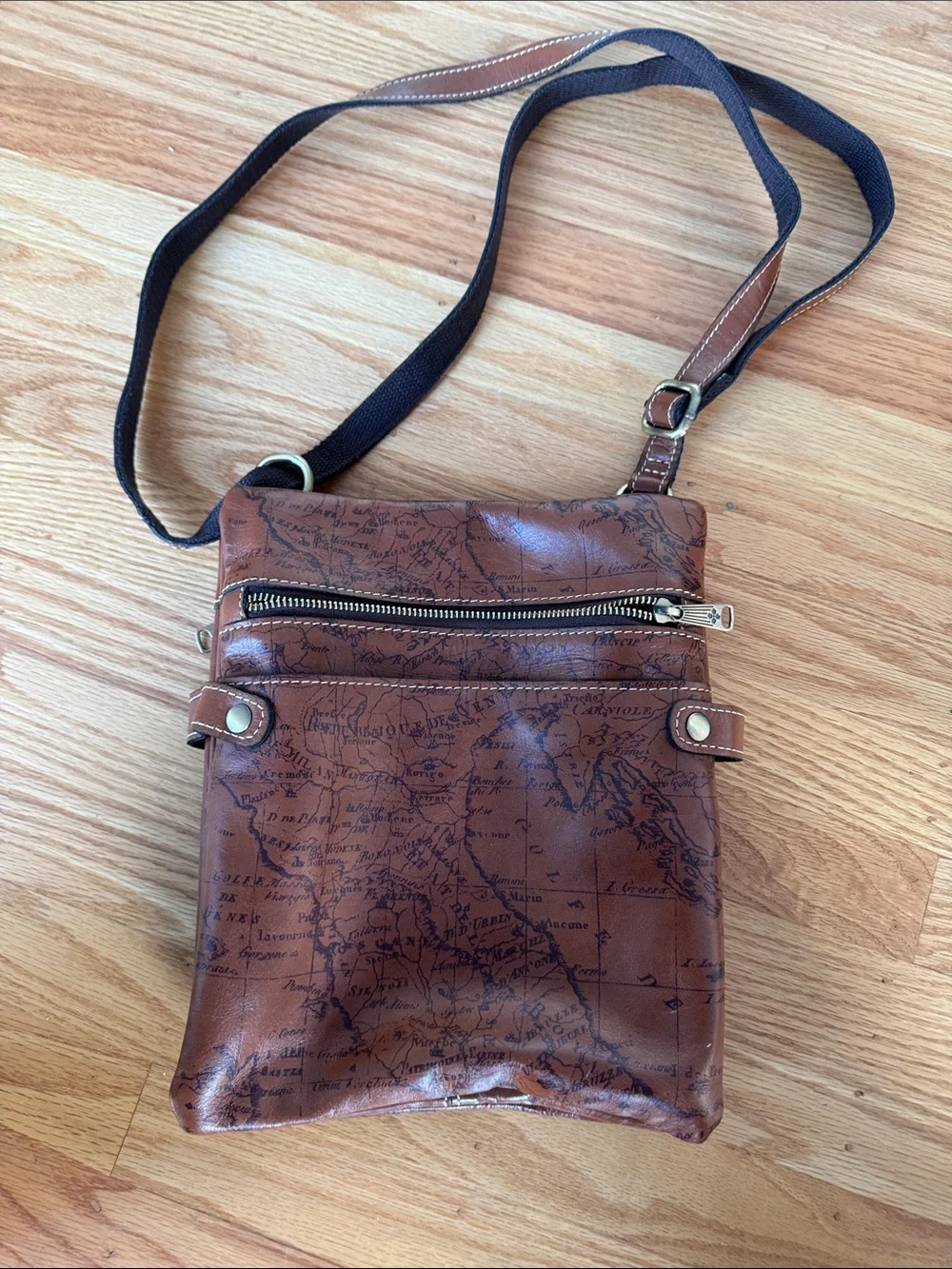 Patricia Nash Leather Crossbody Travel Bag in Brown